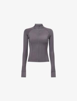 Gloss Long-Sleeves Stretch-Woven Top by ADANOLA