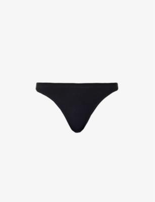 High-rise ribbed stretch-jersey briefs by ADANOLA