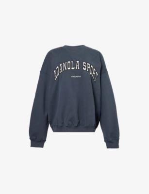 Logo-Embroidered Relaxed-Fit Cotton Sweatshirt by ADANOLA