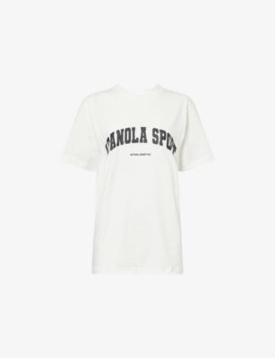 Logo-Print Oversized Cotton T-Shirt by ADANOLA