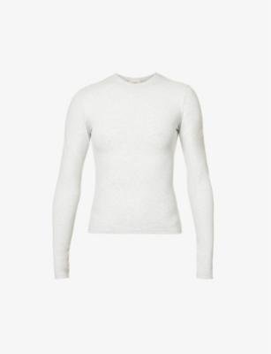 Scoop-neck slim-fit stretch-cotton top by ADANOLA
