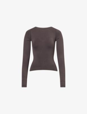 Seamless Long-Sleeve Workout Top by ADANOLA