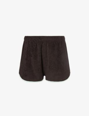 Terry Towel Piping Cotton Shorts by ADANOLA