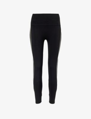 Ultimate contrast-piping high-rise stretch-recycled polyamide leggings by ADANOLA