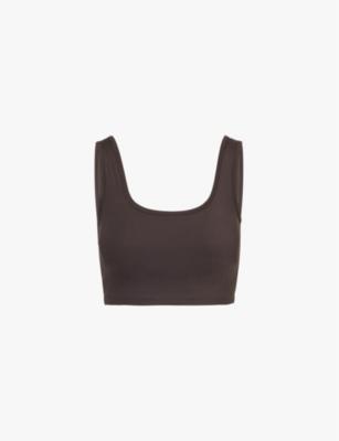 Ultimate square-neck stretch-woven sports bra by ADANOLA