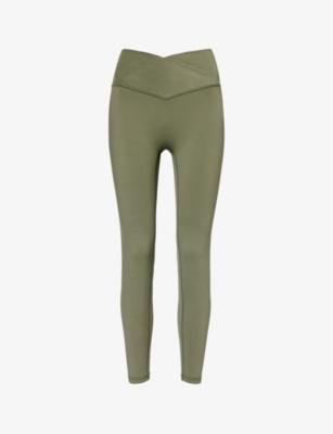Ultimate wrap-over high-rise stretch-woven leggings by ADANOLA