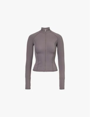 Ultimate zip-up stretch-jersey top by ADANOLA