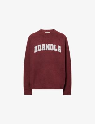 Varsity Boucle-Logo Cotton and Wool-Blend Oversized Jumper by ADANOLA