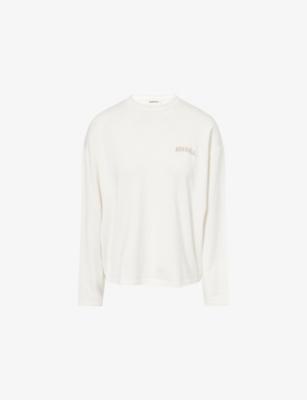 Varsity Knit Roll Hem Sweatshirt by ADANOLA