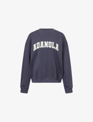 Varsity Oversized Cotton-Fleece Sweatshirt by ADANOLA