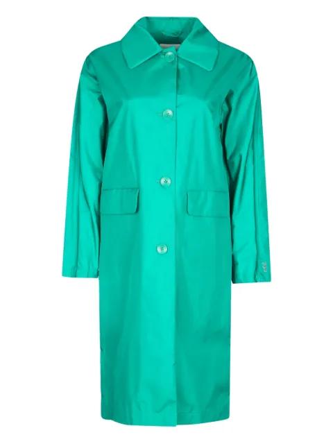 button-fastening collared coat by ADD