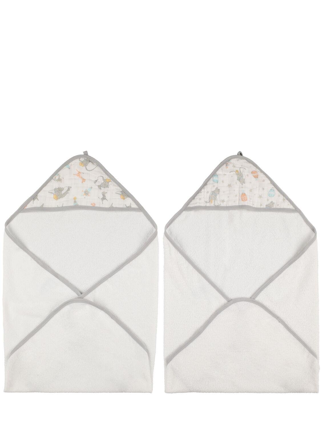 Dumbo New Heights Hooded Cotton Towels by ADEN + ANAIS