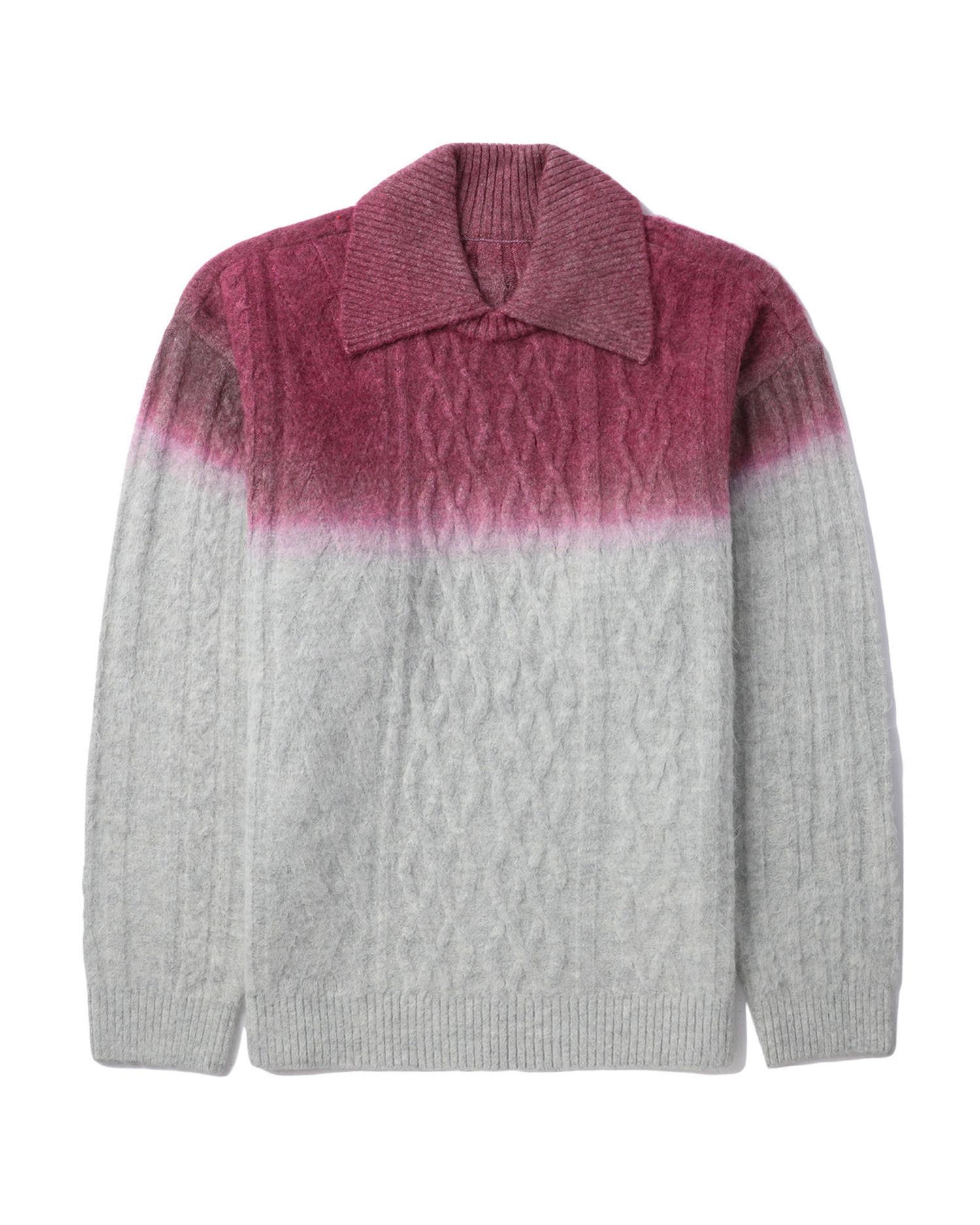 Collared gradient cable-knit sweater by ADER ERROR