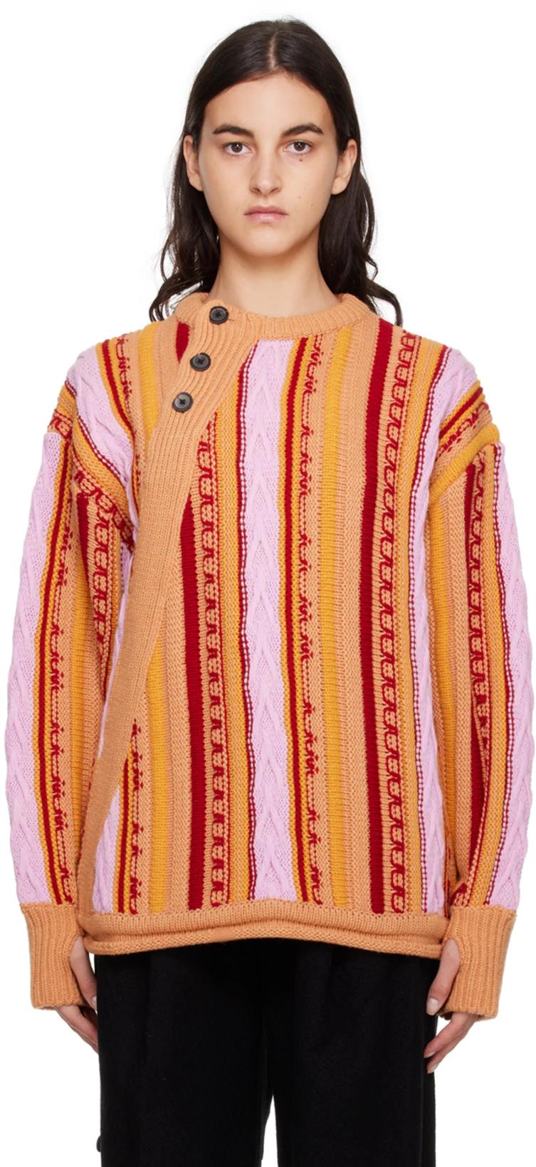 Orange Buttoned Sweater by ADER ERROR