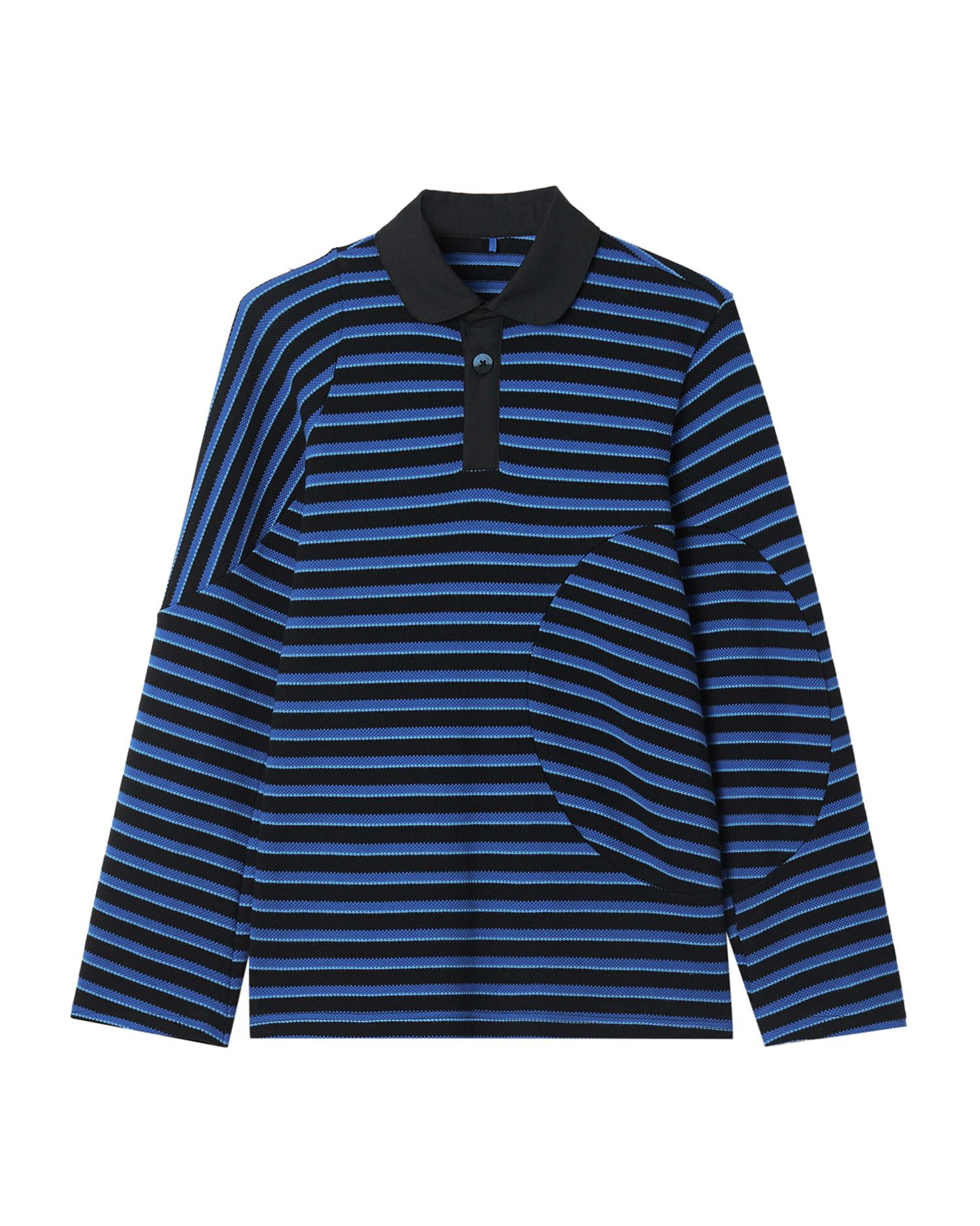 Striped long sleeve polo tee by ADER ERROR