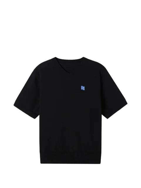 V-neck logo-patch T-shirt by ADER ERROR