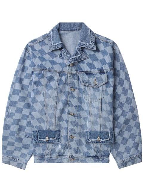 check-pattern denim jacket by ADER ERROR
