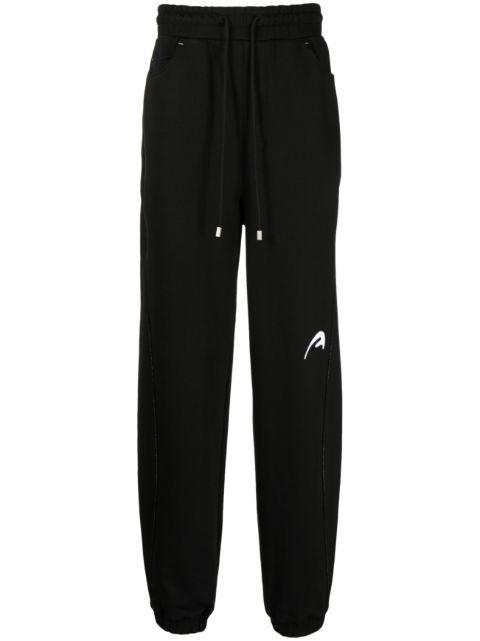 logo-embroidered cotton drawstring trousers by ADER ERROR