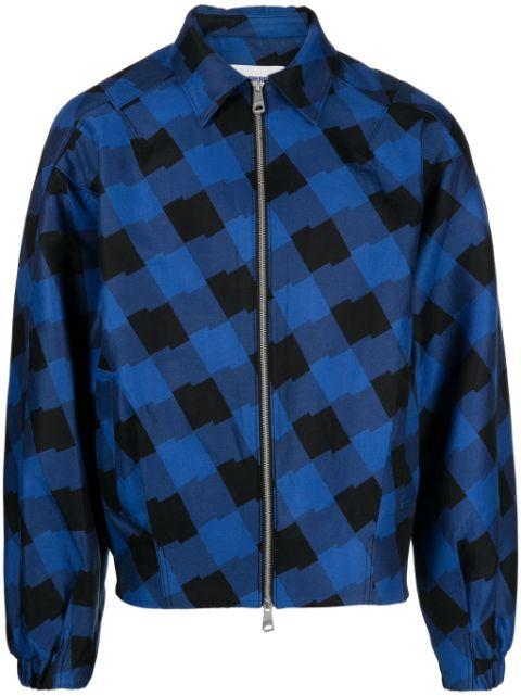 logo-patch checked bomber jacket by ADER ERROR