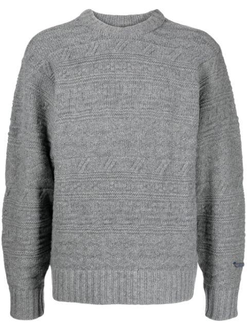 logo-patch chunky-knit jumper by ADER ERROR