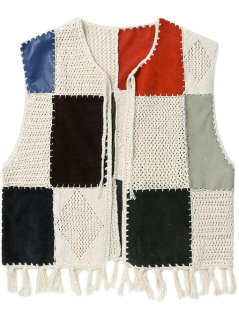 patchwork crochet waistcoat by ADER ERROR
