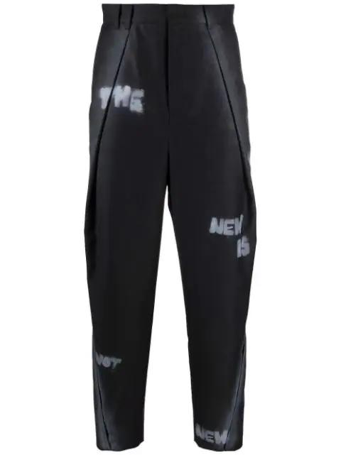 slogan print straight-leg trousers by ADER ERROR