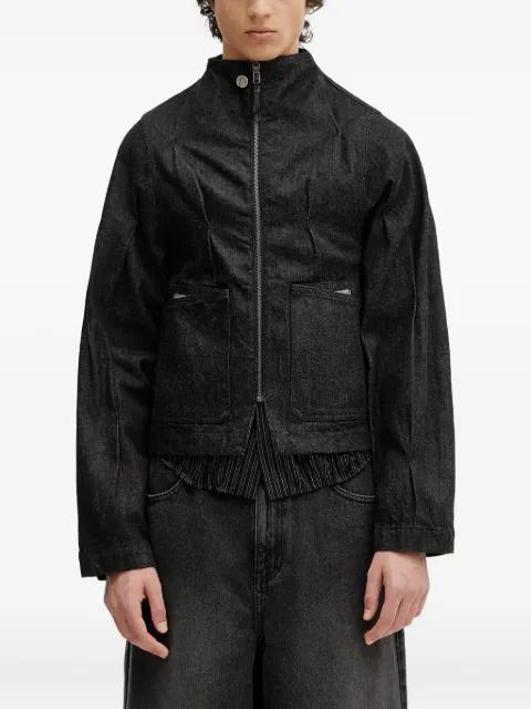 zip-fastening pleated denim jacket by ADER ERROR