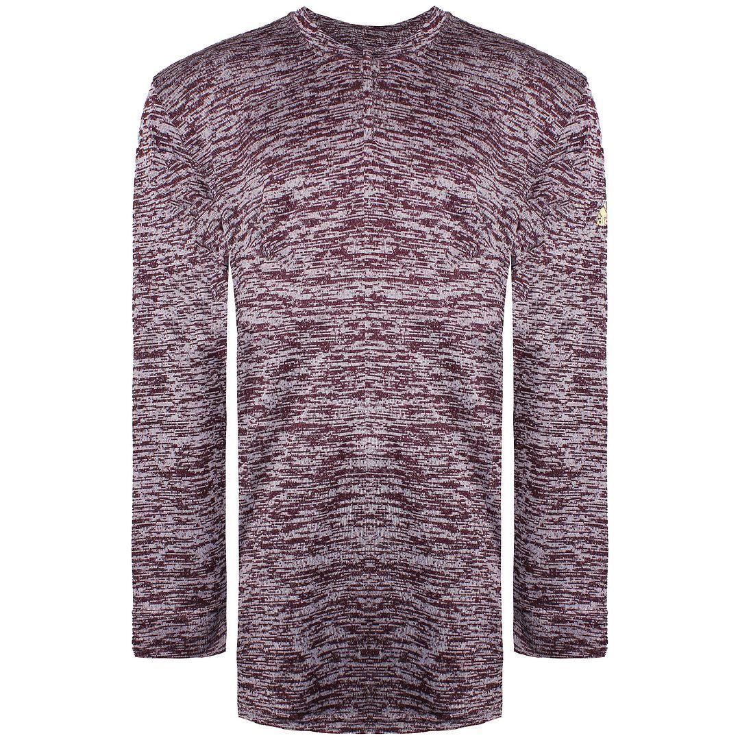 ABL Chaos Tee Crew Neck Long Sleeve Maroon Top by ADIDAS