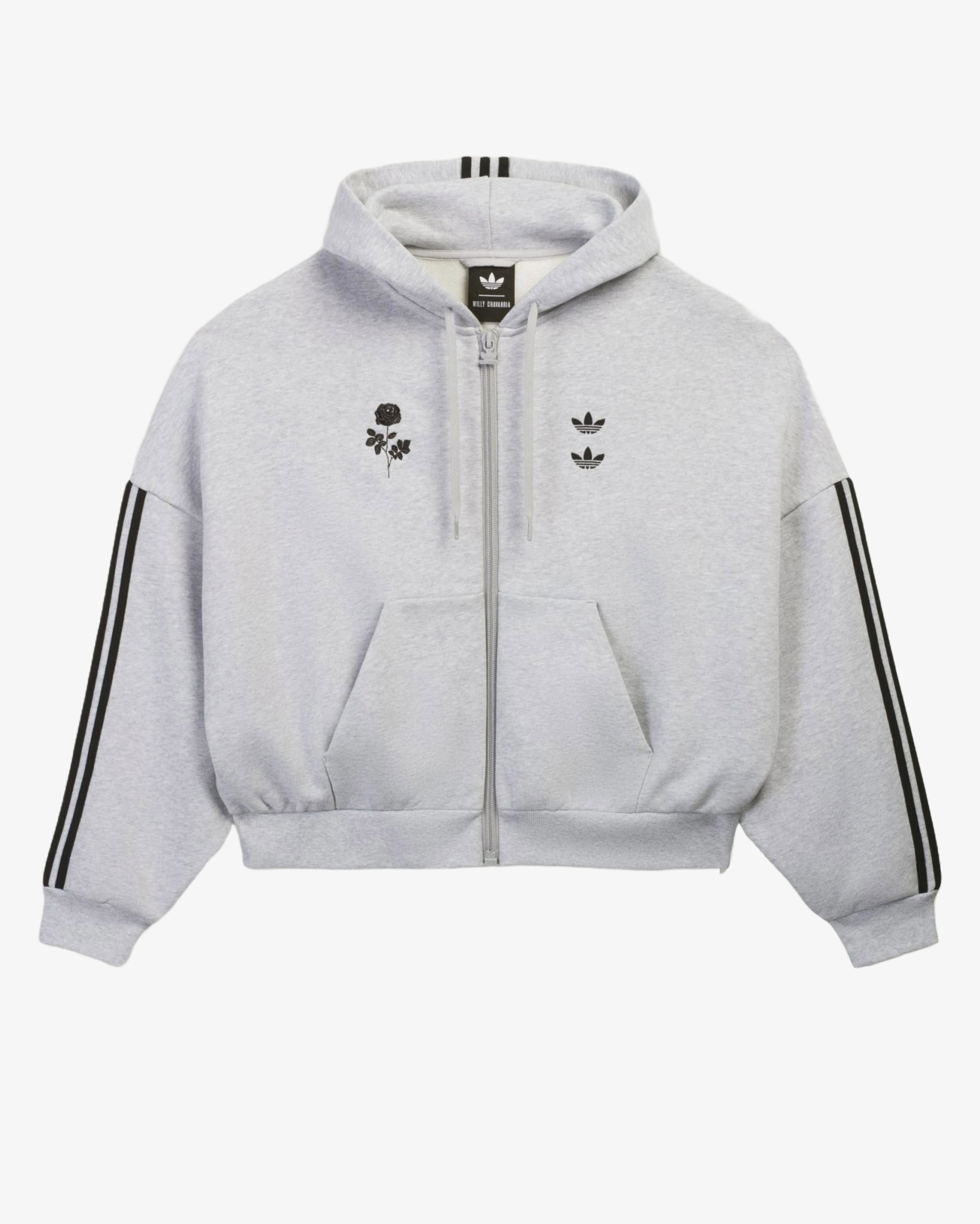 Adidas - Men's Willy Chavarria Full Zip Logo Hoodie - (Grey) by ADIDAS