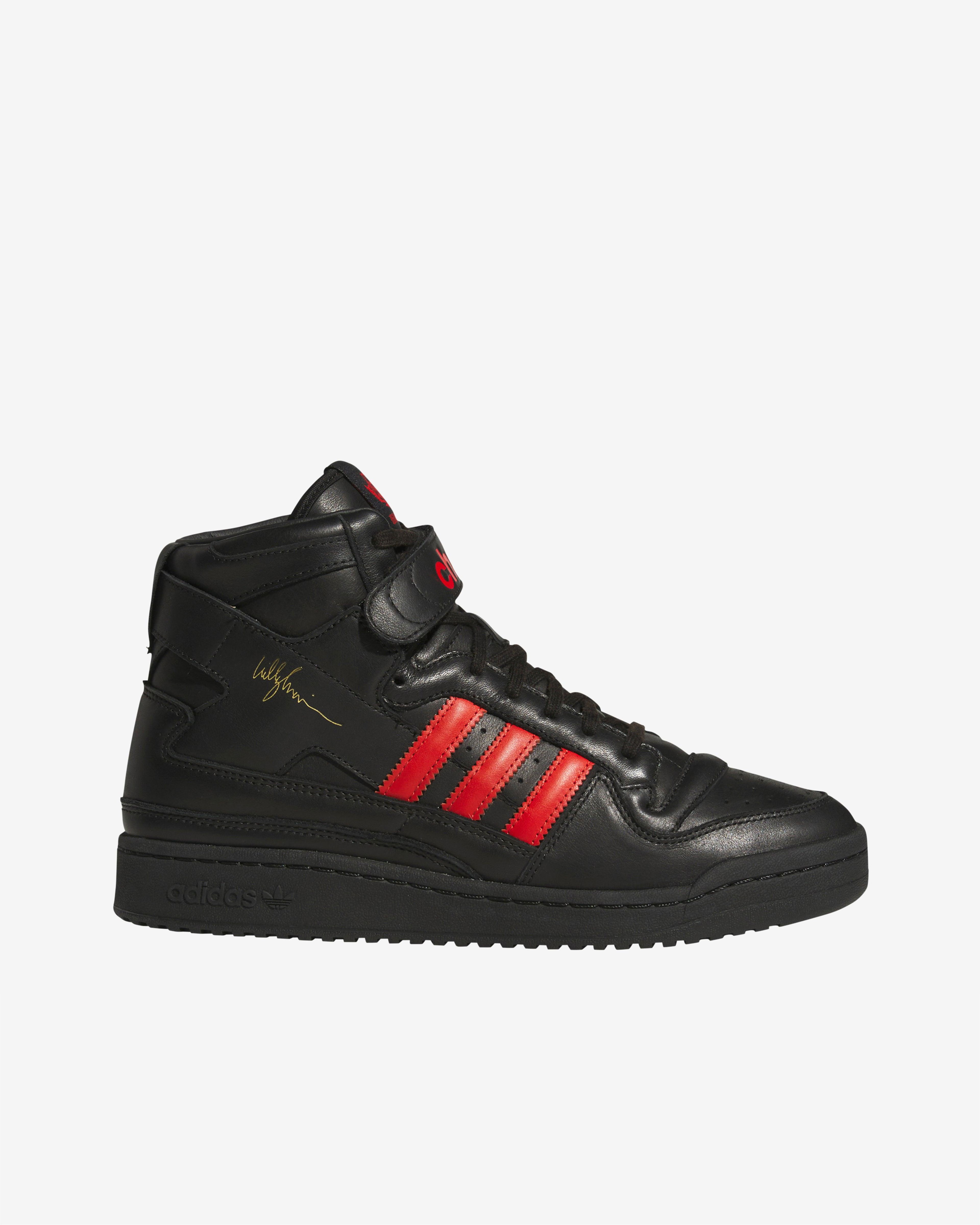 Adidas - Willy Chavarria Men's Forum 84 Hi Sneakers - (Black/Red) by ADIDAS