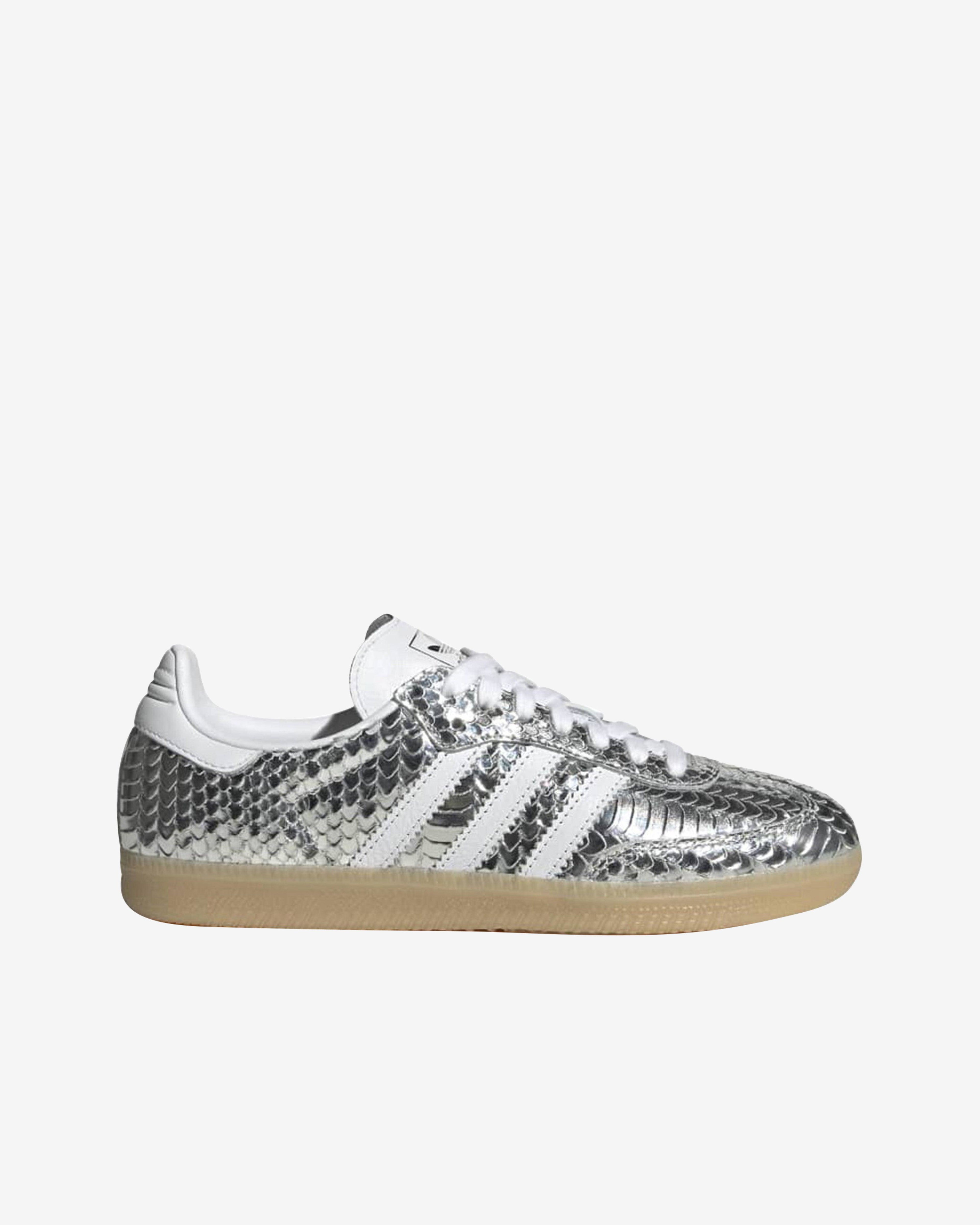 Adidas - Women's Samba OG Sneakers - (Silver/White/Gum) by ADIDAS