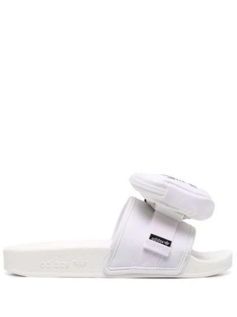 Adilette logo-strap slides by ADIDAS