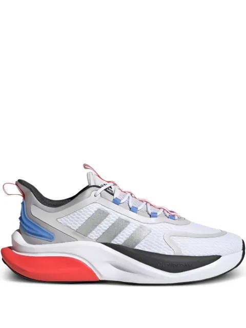 Alphabounce Plus "Cloud White/Silver Metallic/Blue Fusion" sneakers by ADIDAS