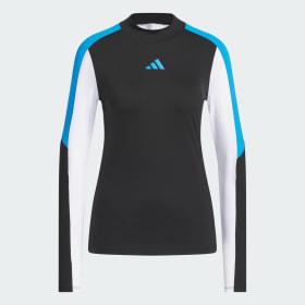 BEYOND COLOR BLOCK LONG SLEEVE MOCK NECK TOP by ADIDAS