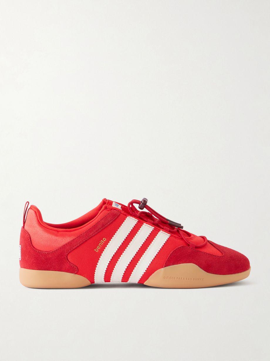 + Bad Bunny Flamboyan suede-trimmed mesh sneakers by ADIDAS