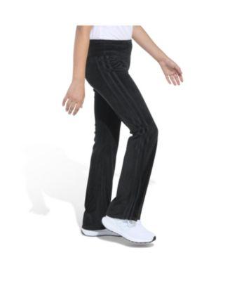 Big Girls Rib Velour Vented Flare Leg Pant by ADIDAS