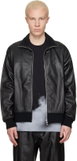 Black A-Type Firebird TT Leather Jacket by ADIDAS Black A-Type Firebird TT Leather Jacket by ADIDAS