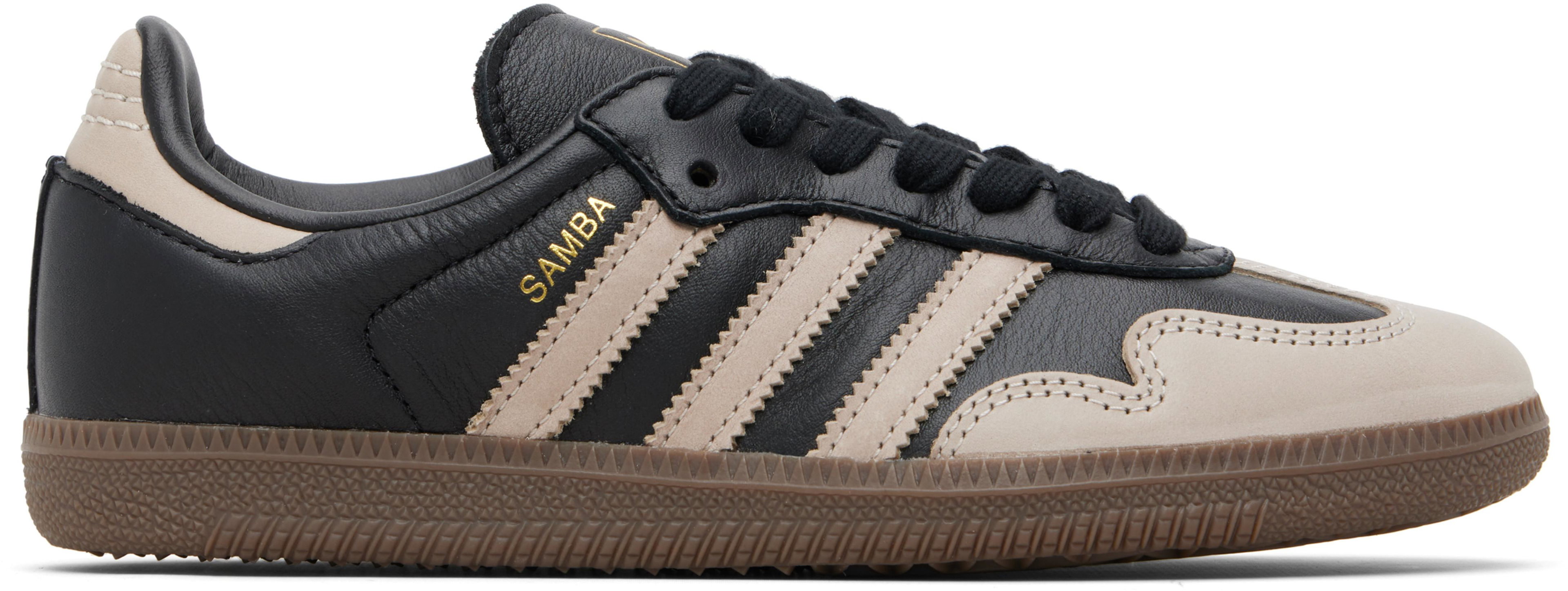 Black & Taupe Samba OG Sneakers by ADIDAS