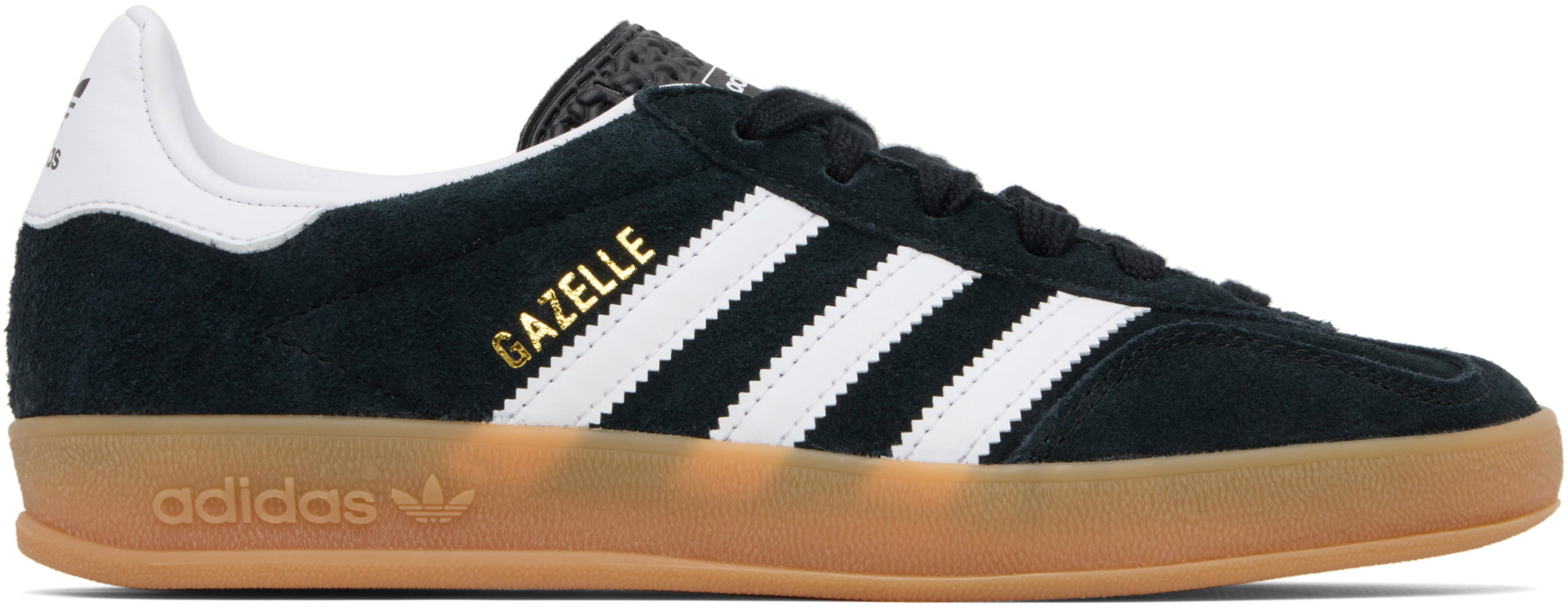 Black & White Gazelle Indoor Sneakers by ADIDAS