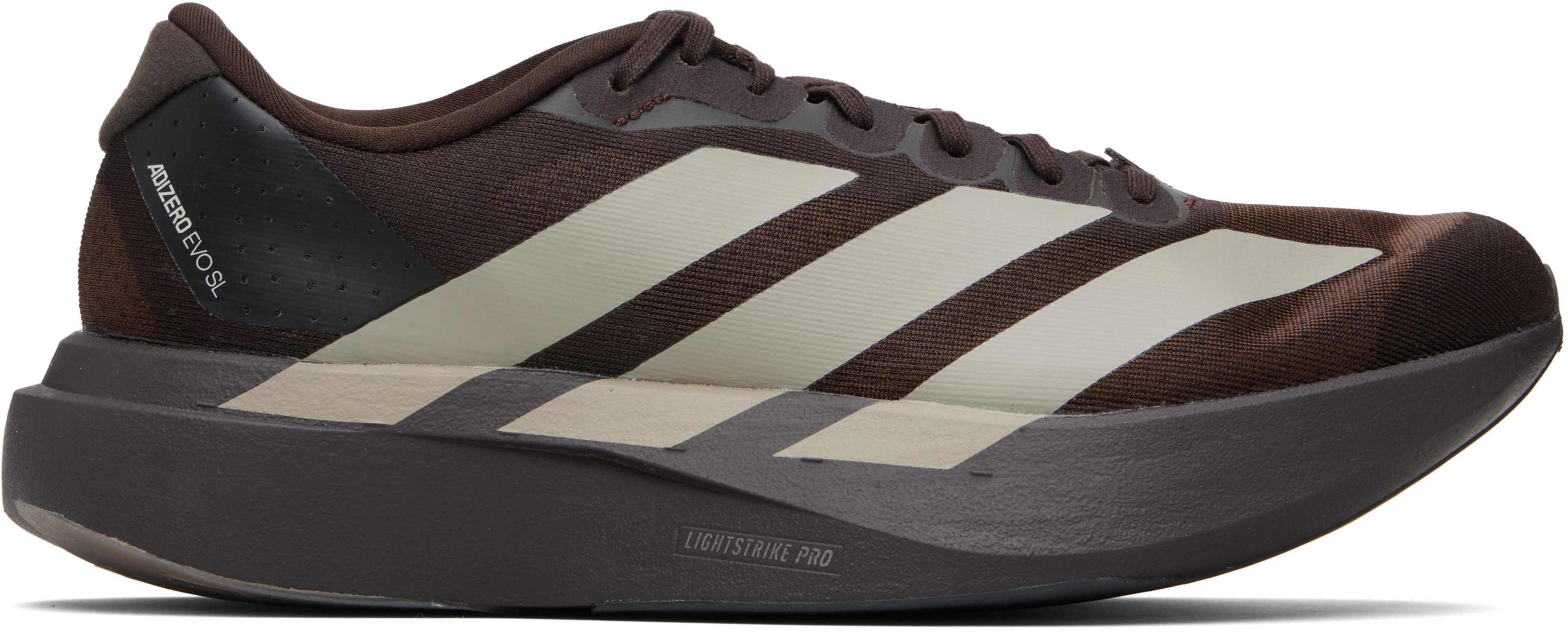 Brown Adizero EVO SL Sneakers by ADIDAS