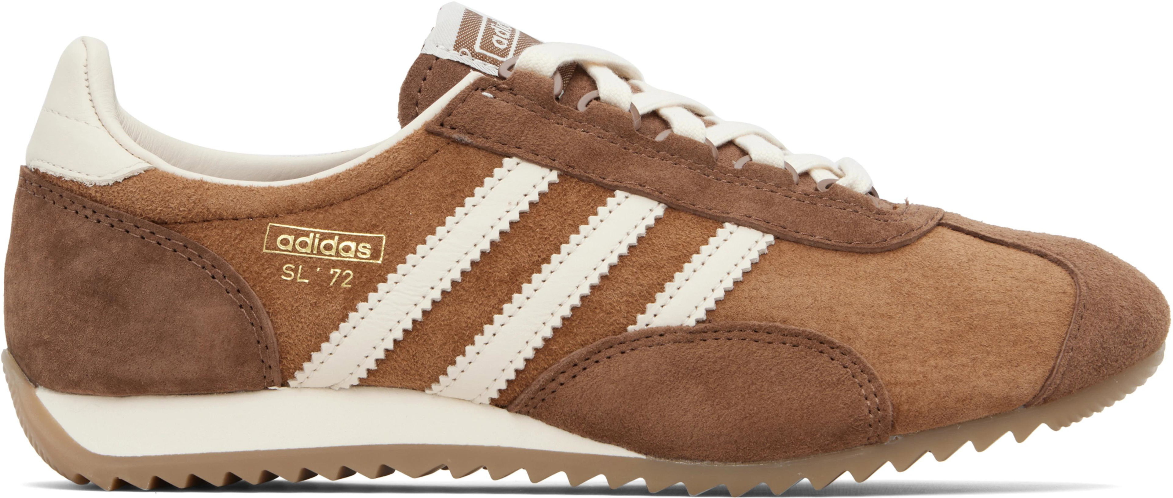 Brown SL 72 PT Sneakers by ADIDAS