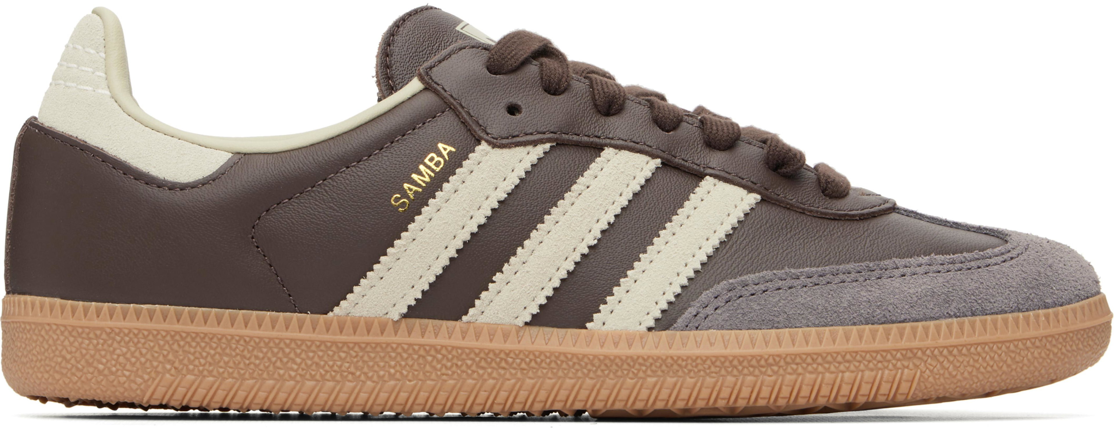 Brown Samba OG Sneakers by ADIDAS