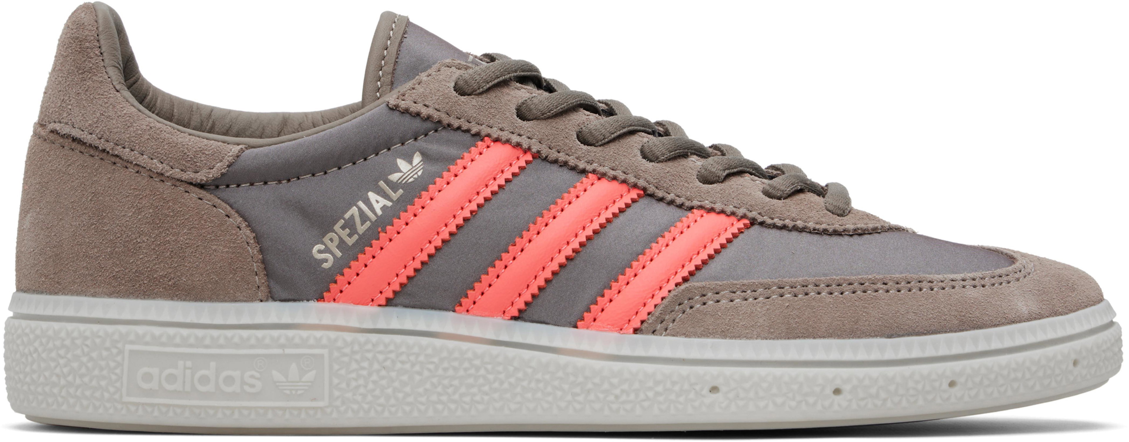 Brown & Gray Handball Spezial Sneakers by ADIDAS