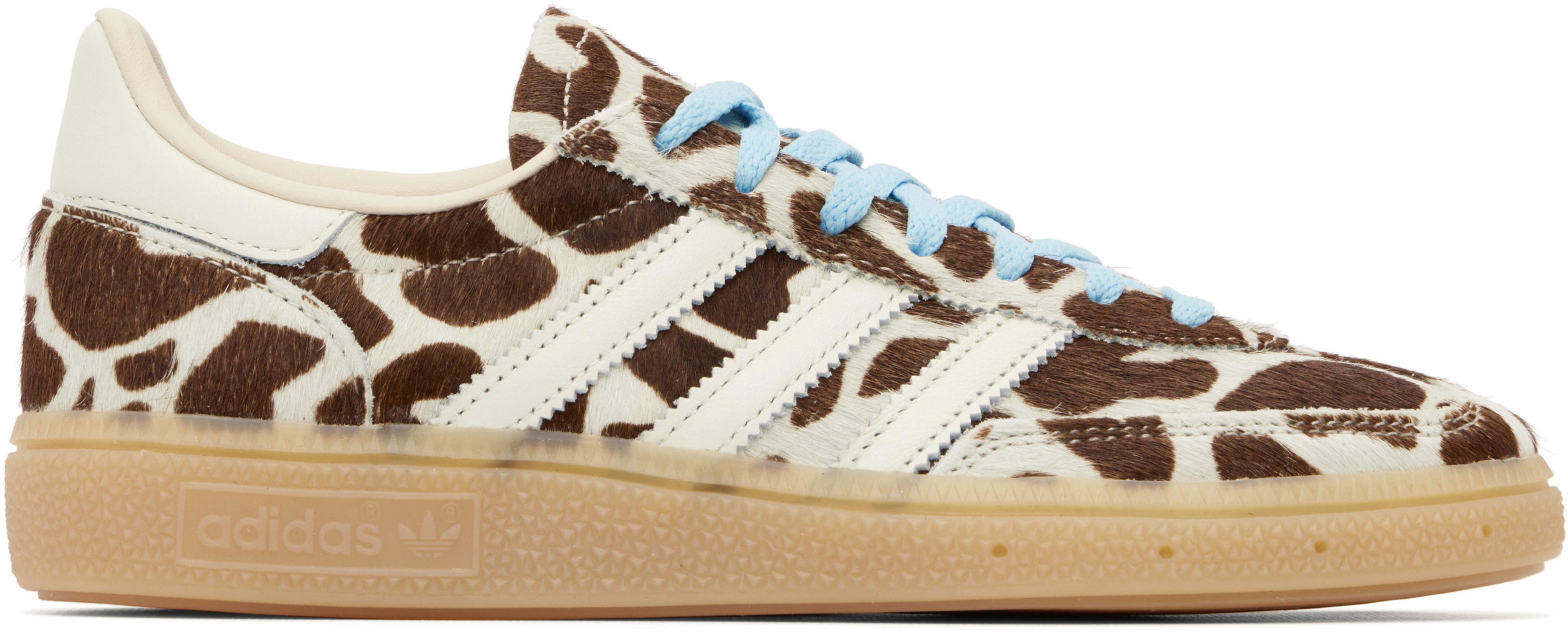 Brown & Off-White Handball Spezial Sneakers by ADIDAS