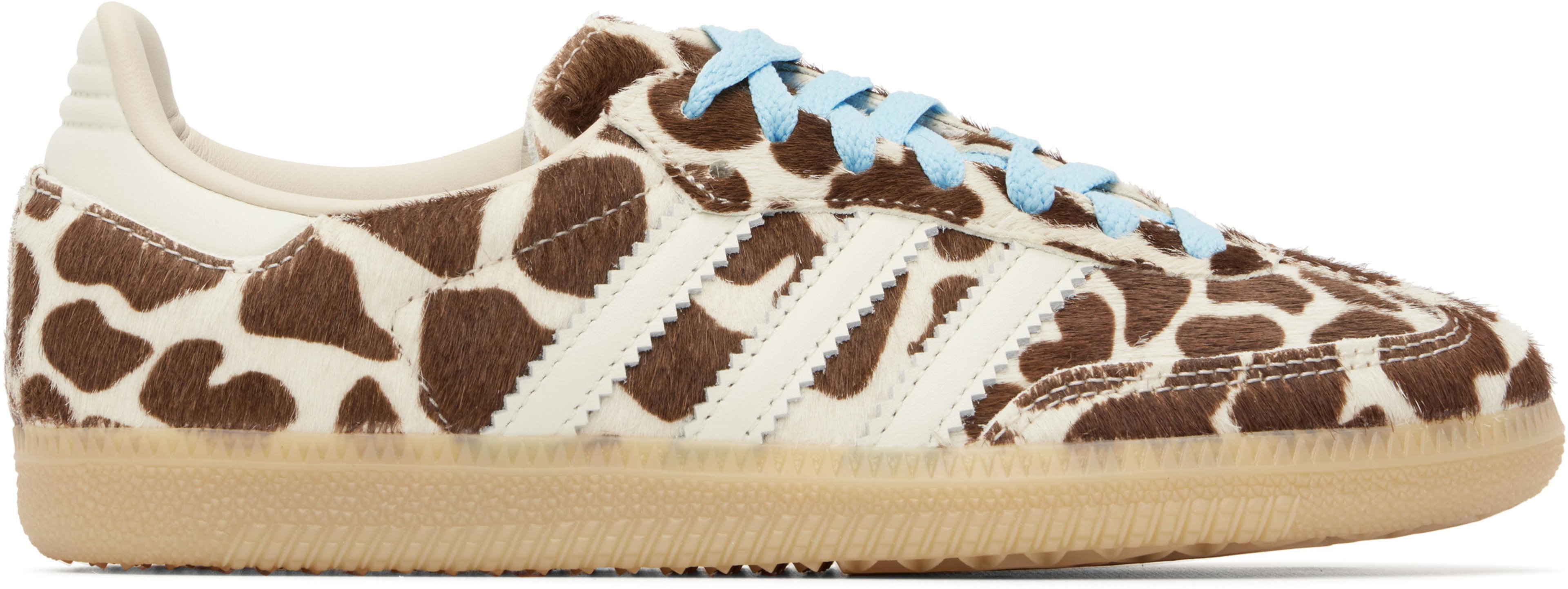 Brown & Off-White Samba OG Sneakers by ADIDAS