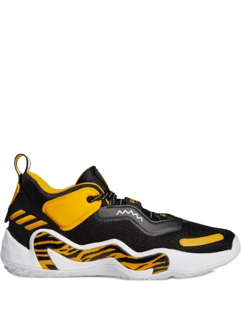 D.O.N. Issue 3 "Core Black/Team Colleg Gold/Cloud White" sneakers by ADIDAS