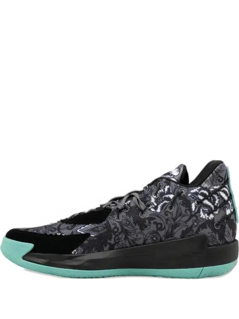 Dame 7 GCA "Core Black/Grey Four/Acid Mint" sneakers by ADIDAS