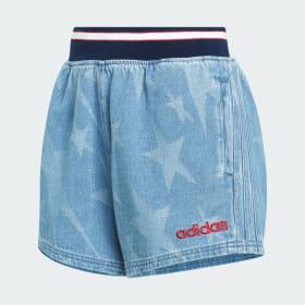 Denim Graphic Varsity Shorts by ADIDAS