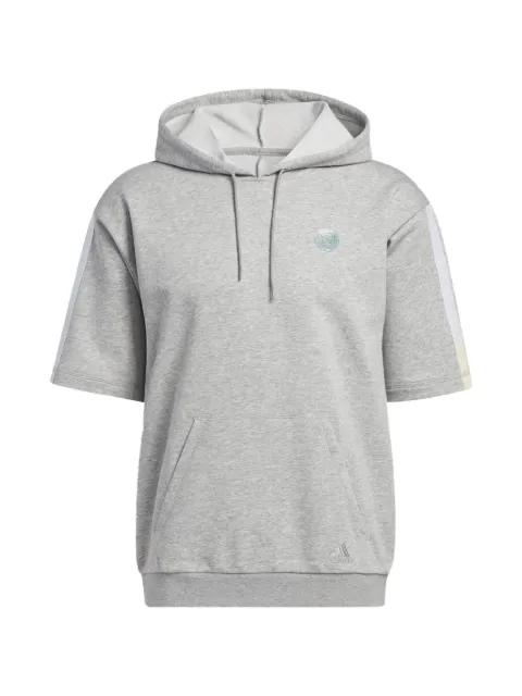 Donovan Mitchell short-sleeve hoodied top by ADIDAS