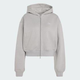 ESSENTIALS FLEECE CROPPED FZ HOODIE by ADIDAS